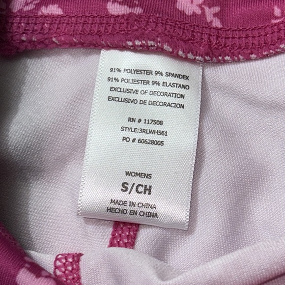 🦋Reebok Pink Floral Bike Shorts, Size Small - Picture 4 of 6